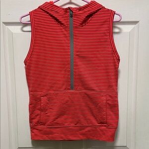 Lole | Echo | Bright Orange | Striped |1/2 Zip |Pullover |Fleece |Hoodie |Size M